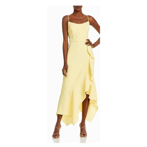 AQUA Ruffled Midi Dress Size 4 - Picture 1 of 4